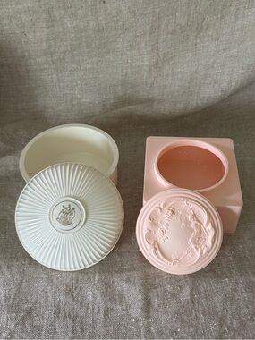 vintage powder boxes Nina Ricci & White Shoulders